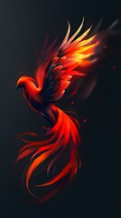 Fototapeta premium Render transcendent light phoenix background, The phoenix wallpapers are available in hd