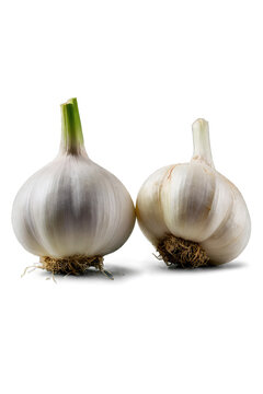 garlic isolated on a white transparent background