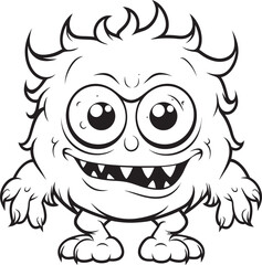 Enchanted Entities Vector Graphics Depicting Adorable Monster Scenes Creepy Charades Coloring Pages Featuring Playful Monster Icons