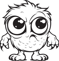 Whimsical Wraiths Coloring Pages with Creepy and Cute Monster Designs Adorable Anomalies Vector Icon Graphics of Quirky Monster Characters