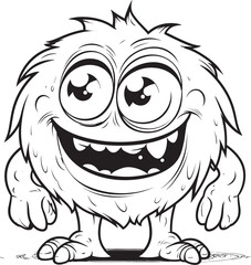 Enigmatic Elegance Vector Icon Graphics of Spooky Monster Designs Monster Mania Coloring Pages of Creepy and Cute Creatures