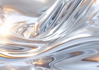 Glowing Silver Waves A Futuristic Monthly Event Generative AI