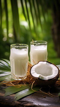 coconut juice drink food afternoon tea photography poster background