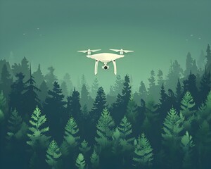 Drone Surveying a Reforestation Area Technology Aiding Environmental Conservation and Sustainability
