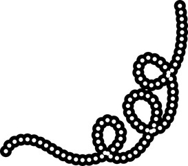 Obraz premium Dotted line set collection, curve, spiral, swirl