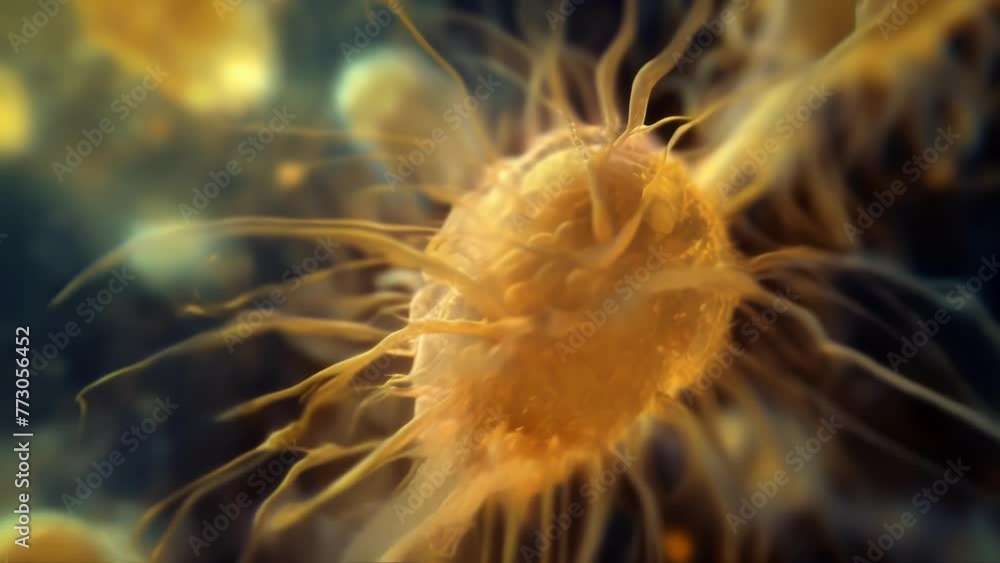 Poster a microscopic view of a protozoan s flagella capturing the intricate movement and coordination of th