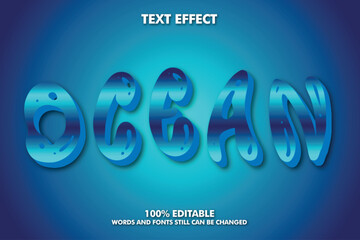 Modern bold 3d typography fancy cartoon editable text effect