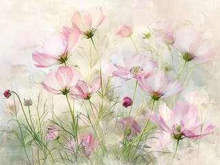 Pink Petals in Full Bloom A Celebration of Spring's Delicate Beauty Generative AI