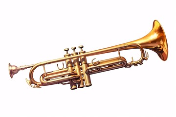 a close up of a trumpet - obrazy, fototapety, plakaty