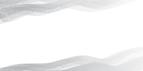 Abstract modern vector wave background. Curved gay or white and black vector illustration. Wavy lines.	