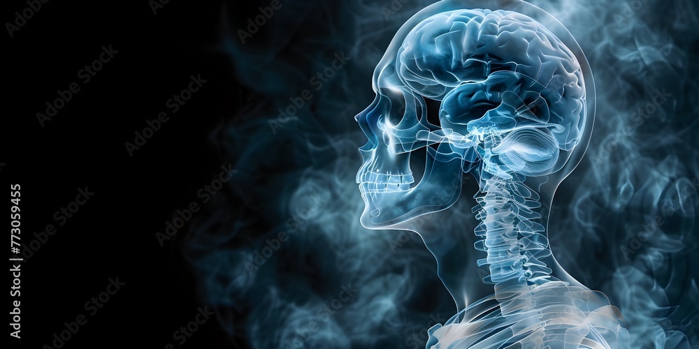 Poster transparent anatomical x ray revealing the structure of understanding and conceptual transparency