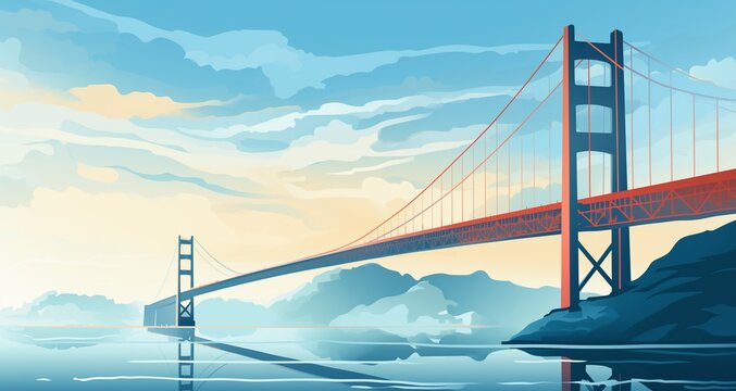 Bridge skyway vector image.