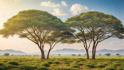 Obraz premium landscape with trees