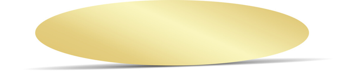 Gold paper round and shadow