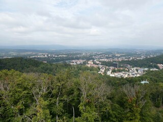 Blick auf Karlsbad vom Dianaturm