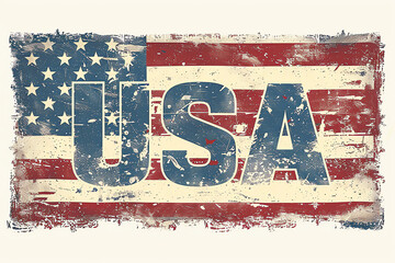 USA flag, AI generated - obrazy, fototapety, plakaty