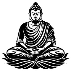Unlock Inner Peace Discover Stunning Meditating Buddha Vector Art