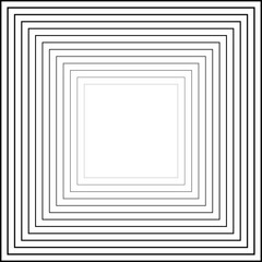 Square line gradient. Geometric shapes
