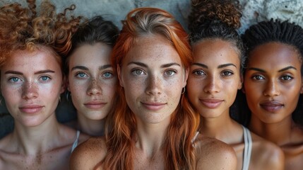 Fototapeta premium portrait of a group of young girls