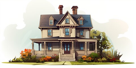 House vector image.