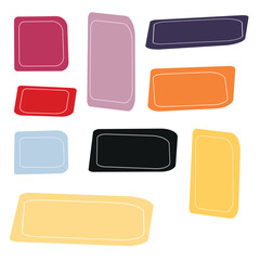 set of frames hand drawn stile. vector illustration