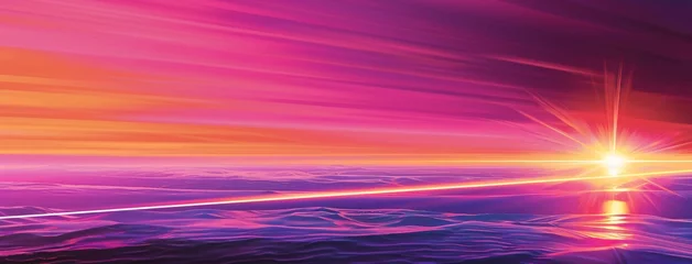Rolgordijnen Pink Sky at Sunset A Glimpse of the Future Generative AI © Satyam