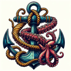 Anchor and rope illustration