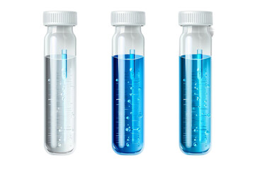 Realistic Cryovials isolated on transparent background