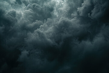 Naklejka na ściany i meble Ominous Beauty: Dark Thunderclouds Gathering in a Powerful Display