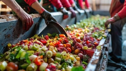 A place where leftover food is reused, and workers divide natural waste for making compost, teaching how to deal with waste in a good manner.
