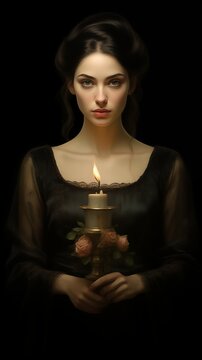 lady with a candle
