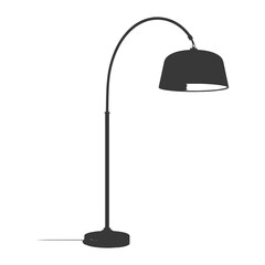 silhouette floor lamp black color only