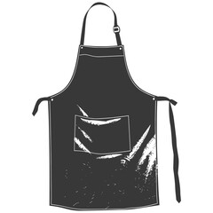 Silhouette apron kitchen equipment black color only