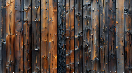 Dark brown wooden facade background - obrazy, fototapety, plakaty