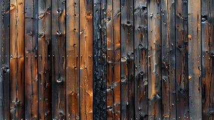 Selbstklebende Fototapeten Dark brown wooden facade background © Oksana