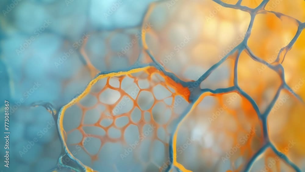 Poster a microscopic view of root cells with thin transparent walls giving us a glimpse into the unseen but