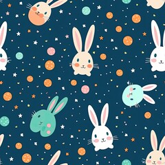 cute bunny confetti pattern