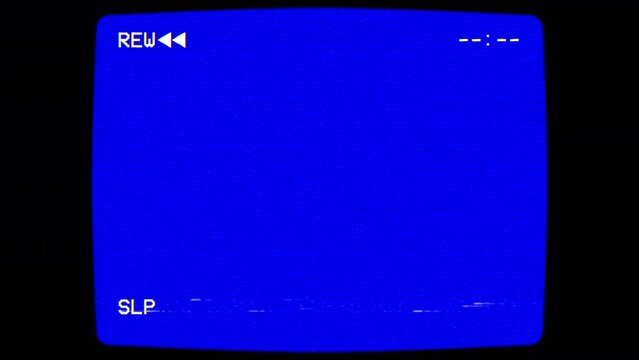Videotape Rewind Animation On Retro Television Screen