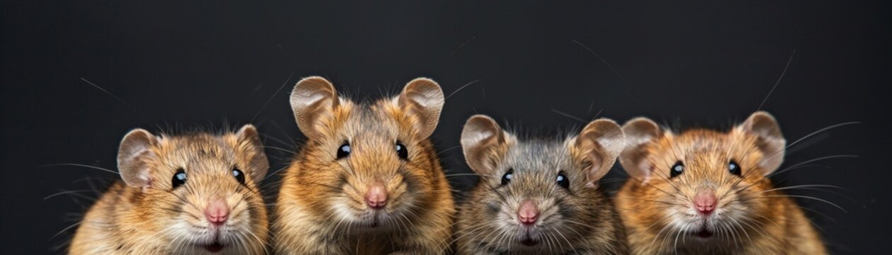 Unleash your creativity with a bold twist on rodents! We want an imaginative image featuring rodents in a frontal view that is unique, daring, and unconventional Infuse 