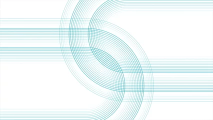 Photo sur Aluminium Visage de femme Blue linear pattern abstract geometric tech background