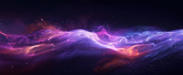 Purple Nebula A Colorful Space Odyssey Generative AI - obrazy, fototapety, plakaty