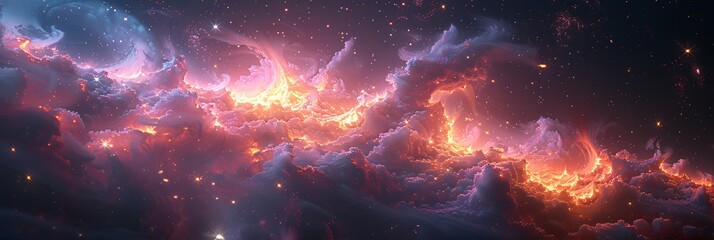 Galaxy Glow A Celestial Night Sky Adventure Generative AI - obrazy, fototapety, plakaty