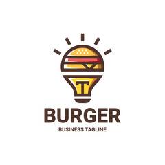 smart burger logo vector