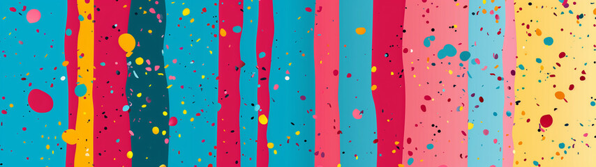 Colorful Abstract Art with Stripes and Spots