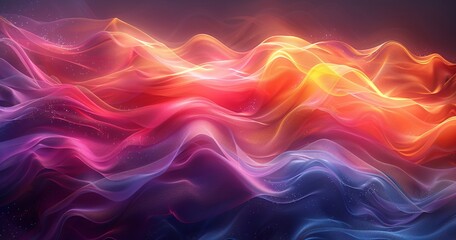 Colorful Waves of Light A Vibrant Tribute to the Monthly Solar Eclipses Generative AI - obrazy, fototapety, plakaty