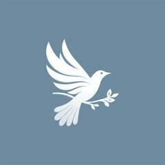 dove vector logo in clean and beautiful white

