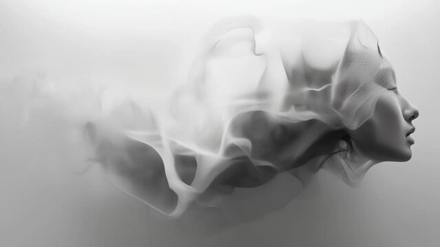 A tangled web of interconnected lines dances before the viewers eyes exploring the idea of continuous motion in Zenos dichotomy paradox.