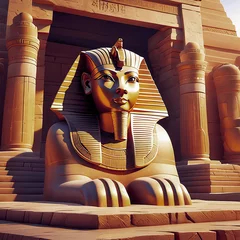Foto op Canvas ancient sphinx. generative ai © Kdp Vibe
