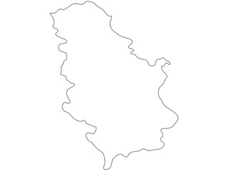 Serbia map outline.