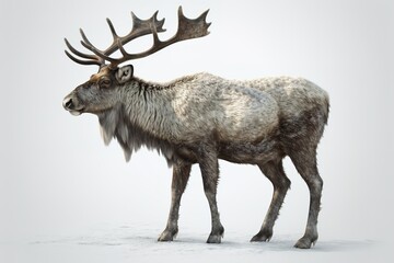 Regal Reindeer in White Space